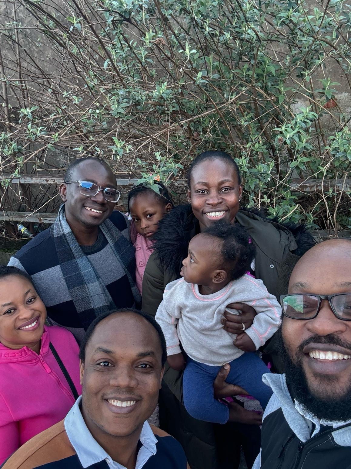 Families together outdoors